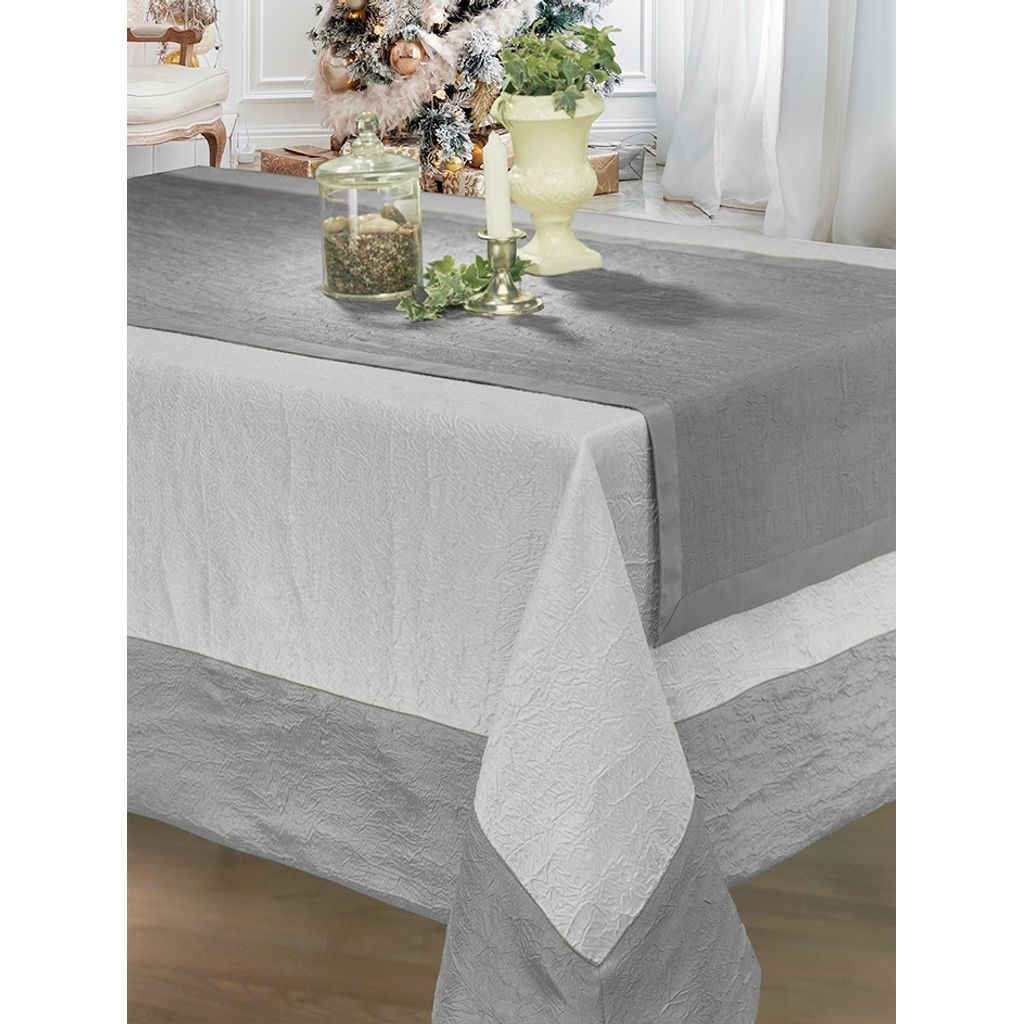 Nappe Athenas argent 170 x 250 cm - Visuel 0